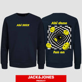 1054 "Abi done" Abi Sweatshirt by Jack&Jones beidseitig bedruckt